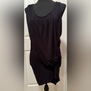 Black Olivia Moon multilayered ruched dress​